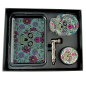 Preview: Geschenk Set Grinder/Pipe/Ascher/Tray, Skull/blau/pink